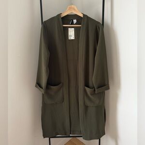 NWT H&M Divided Green Duster, size 12